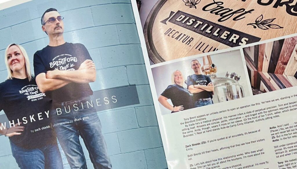 "Whiskey Business" story in the Aug-Sep '22 issue of Decatur Magazine!